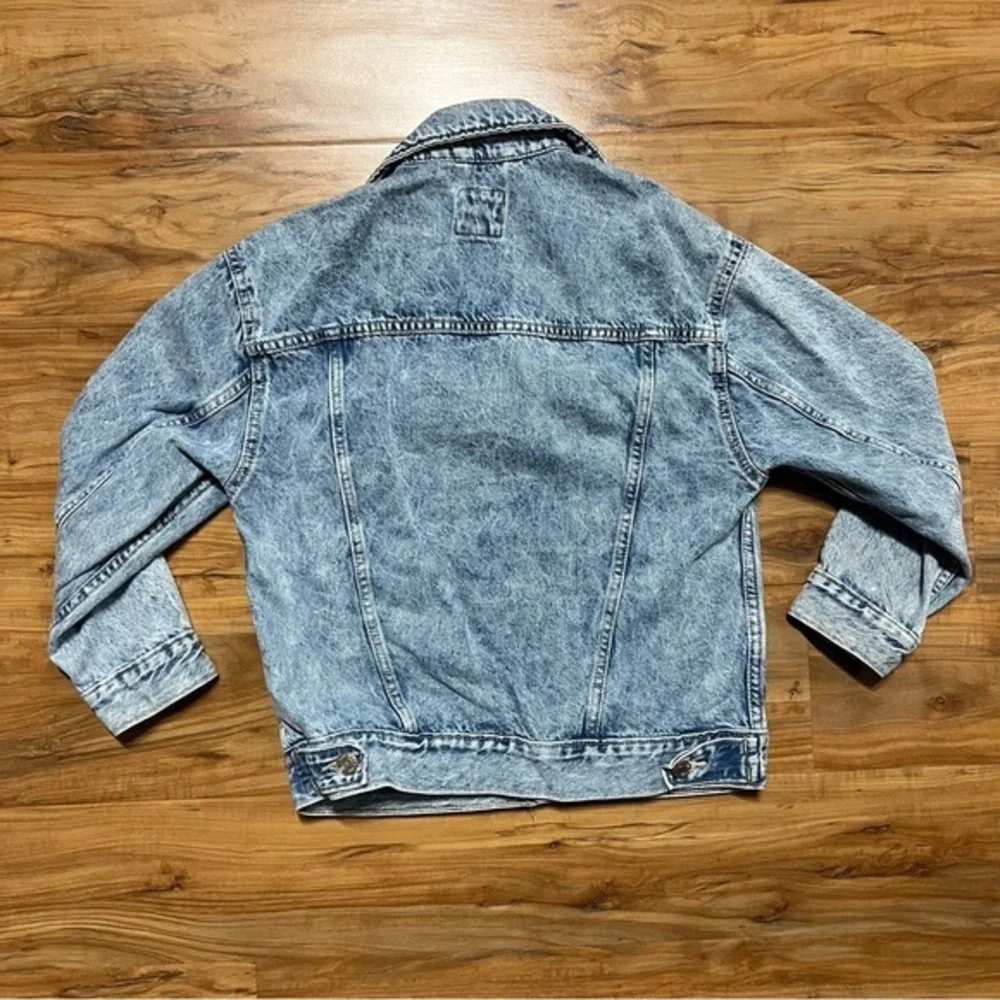 GAP Denim Jean Jacket Girls Medium / 8 Trendy‎ Denim Acid Wash